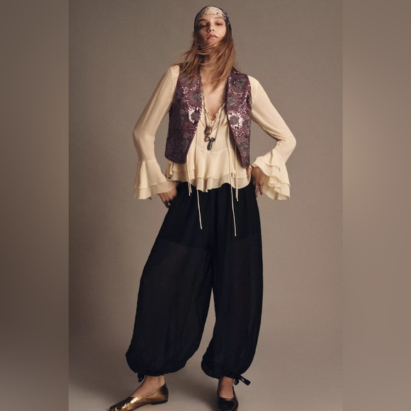 Zara Pants - ZARA ZW COLLECTION TIE-HEM BALLOON PANTS